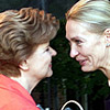 Ar Latvijas Valsts prezidenti Vairu Vīķi-Freibergu 2001. gada 19. augustā Rīgas 800 gadu jubilejas svinību laikā.